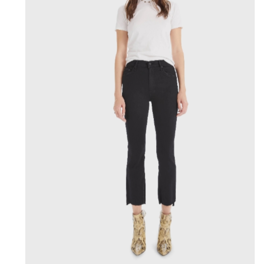 MOTHER The Insider Crop Step Fray not guilty high rise  boot cut jeans